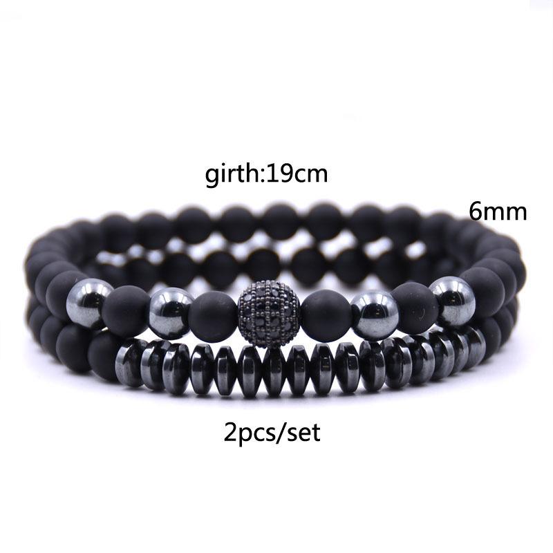 Black Frosted Matte  Couples Distance Bracelet | Something U Luv