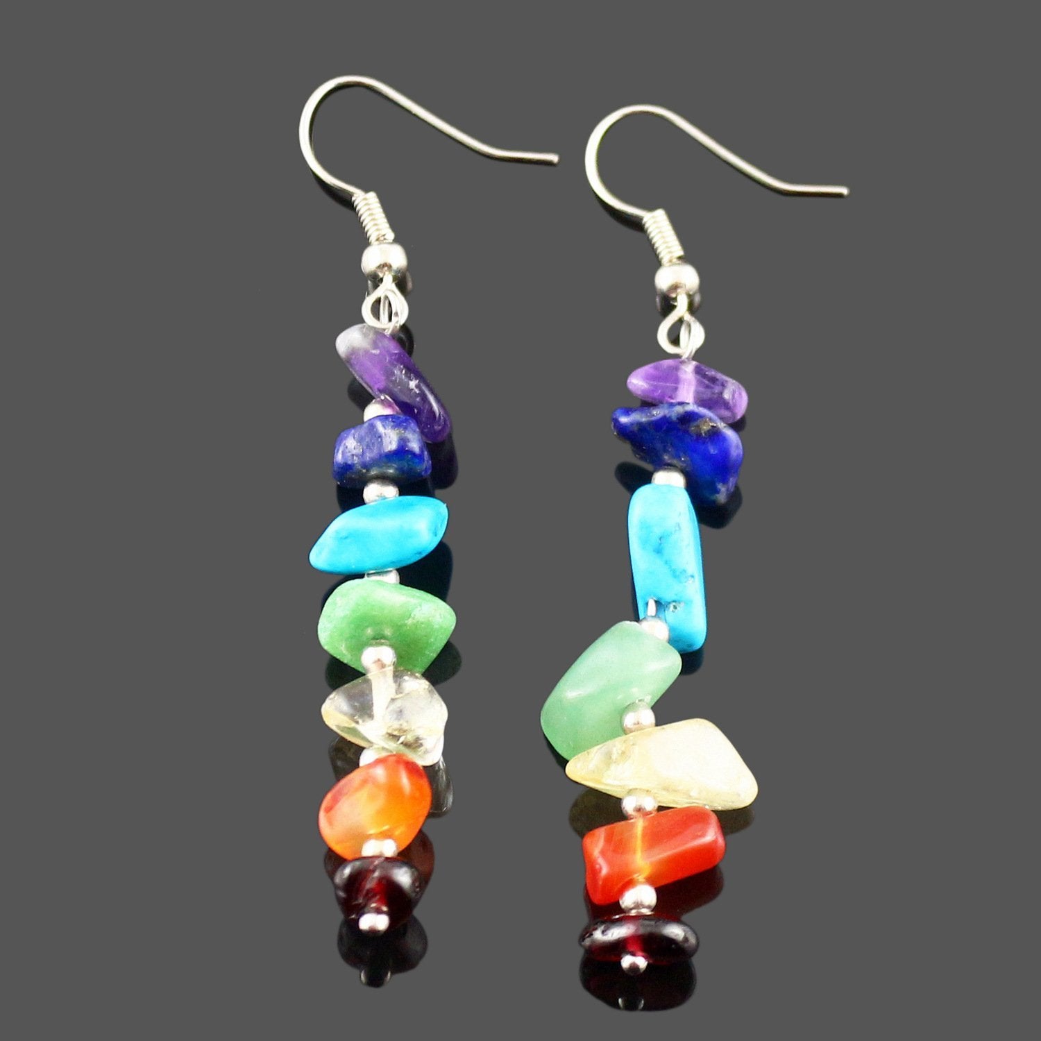 Chakra  Stones  Dangle Earrings | Something U Luv