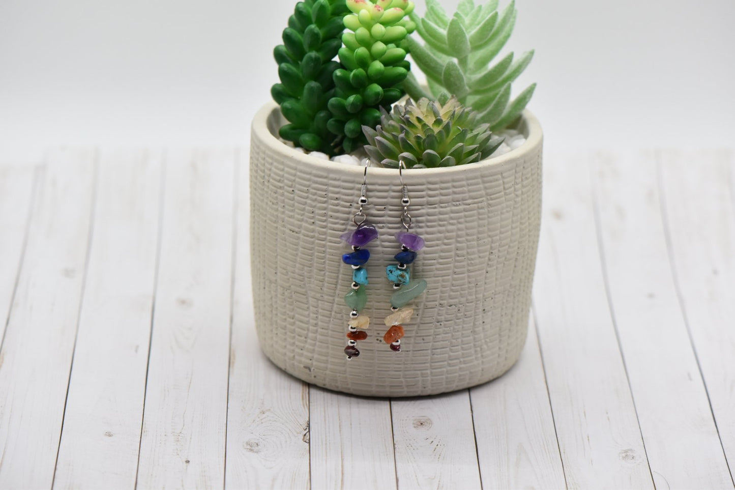 Chakra  Stones  Dangle Earrings | Something U Luv