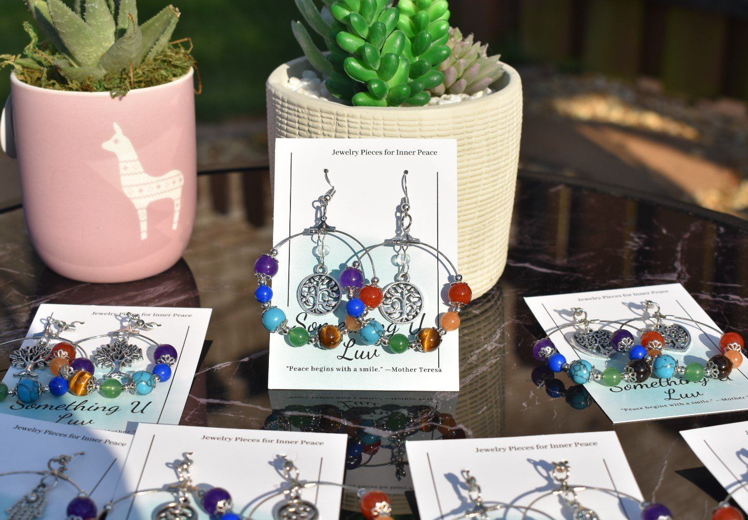 Earrings - Chakra Balancing Beaded Dangle Earrings