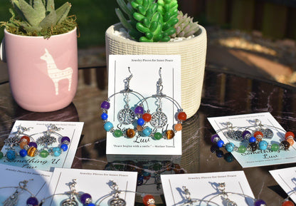 Earrings - Chakra Balancing Beaded Dangle Earrings