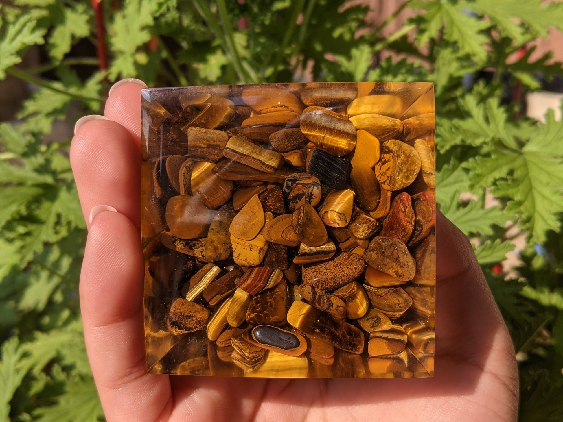 Tree of Life Tiger’s Eye & Peridot Abundance & Balance Orgone Pyramid - Something U Luv