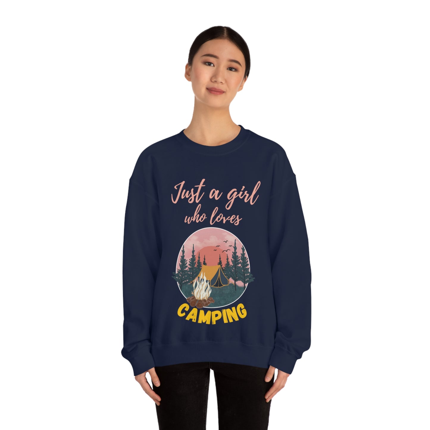 Girl Who Camps Crewneck Sweatshirt