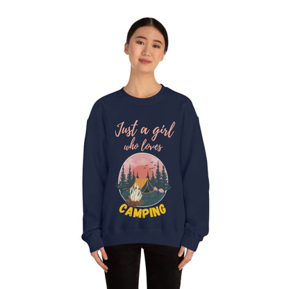 Girl Who Camps Crewneck Sweatshirt