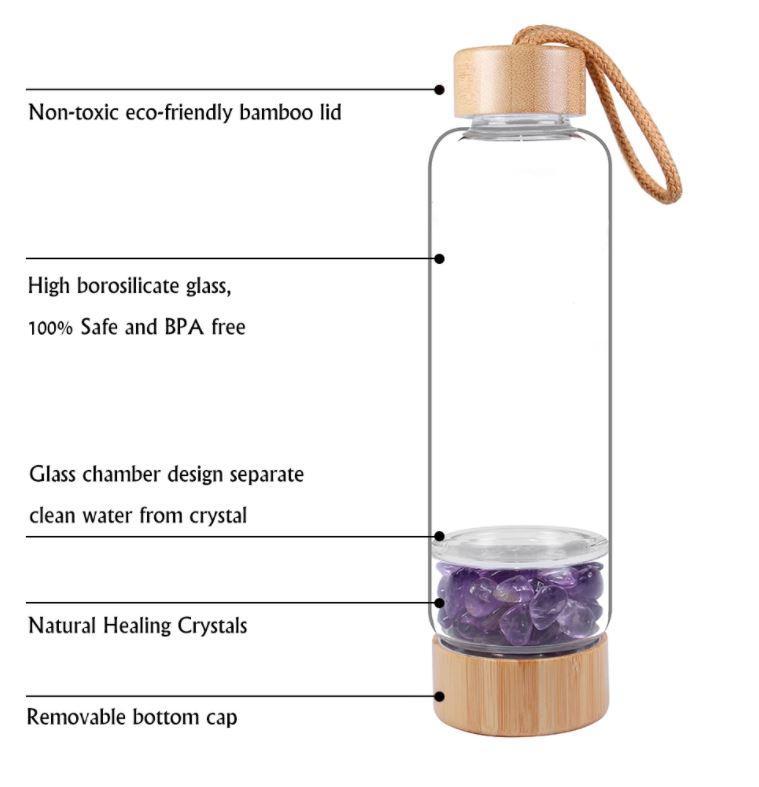 Healing Energy Crystal  Water Bottle  | Something U Luv