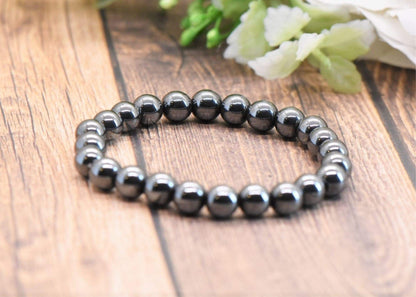 Bracelet - Black Agate & Hematite, Root Chakra Bracelet Set