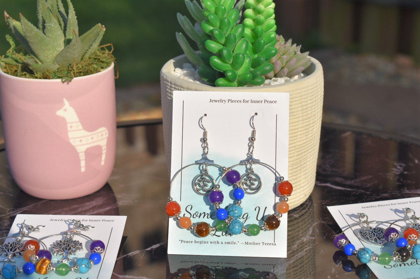 Earrings - Chakra Balancing Beaded Dangle Earrings