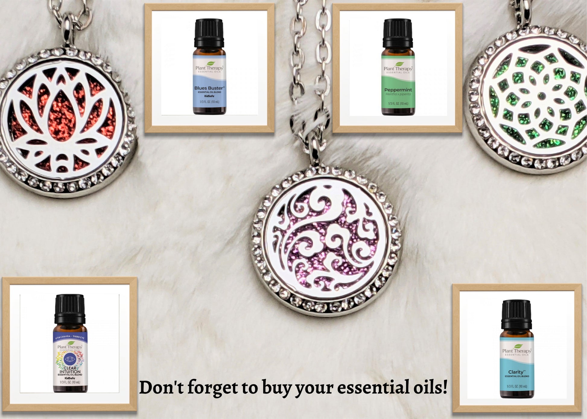 Mood Boosting, Calming Aromatherapy Diffuser Sparkling Necklace | Something U Luv