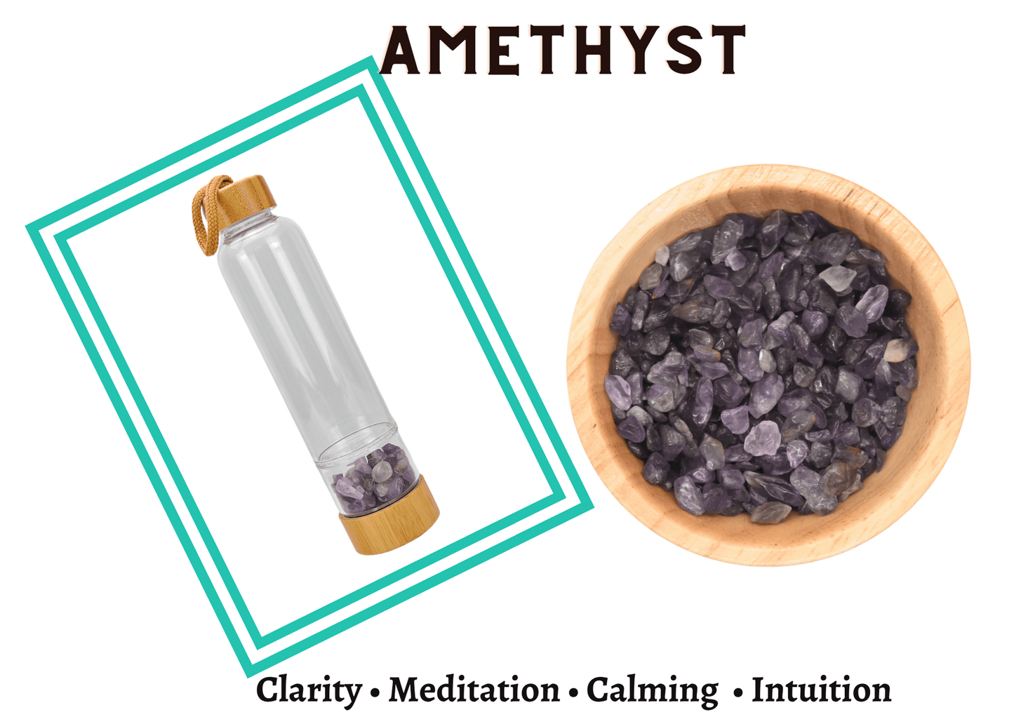 Water Bottle - Healing Energy Crystal Infusing Water/ Beverage Bottle